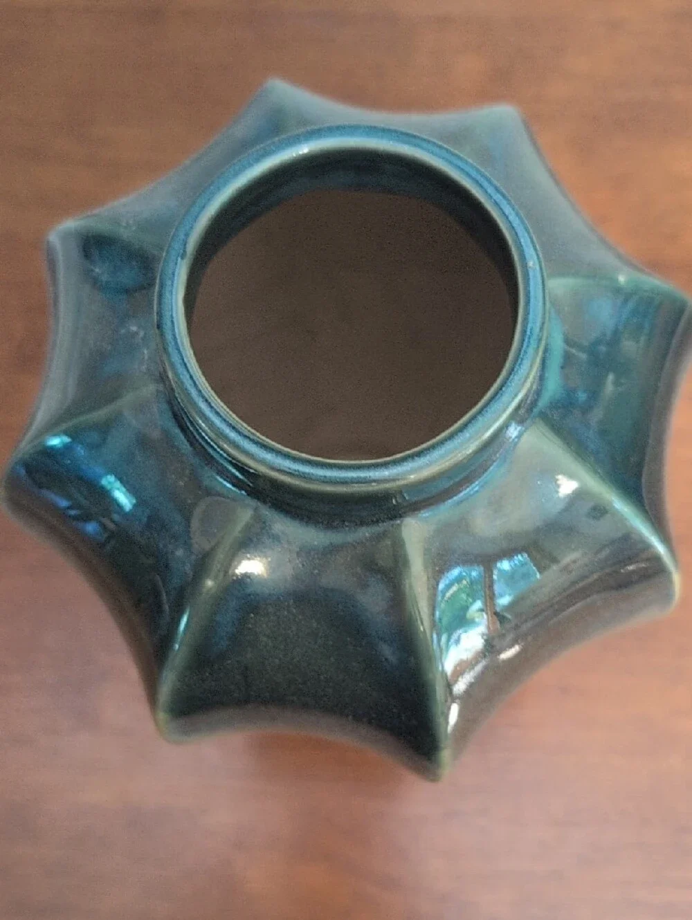 Blue-Green Drip Glaze Ceramic Vase